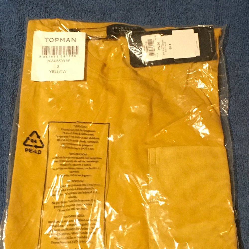 Topman Small Yellow Shirt